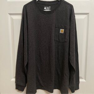 Carhartt Men's Dark Gray Long Sleeve Tee size Large Loose fit . NWOT